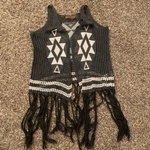 Aztec Fringe Vest